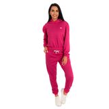 Blusa Moletom Feminina Bufante Capuz Elástico Casual Macia Rosa Gg