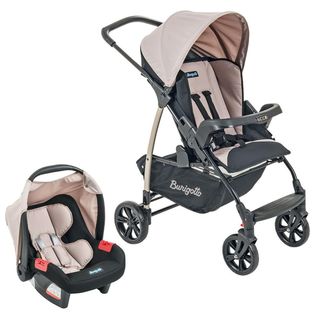 carrinho de bebe burigotto ecco red com bebe conforto touring se