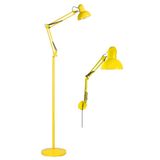 Luminária 2x1 Piso Parede 1,90m Chão Pedestal Coluna Arandela Abajur Amarelo Gimpo 930B-801-Y