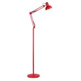 Luminaria Articulada Chao Pedestal Coluna Piso Chao Metal Abajur 1,90m Vermelho MT-930B-R