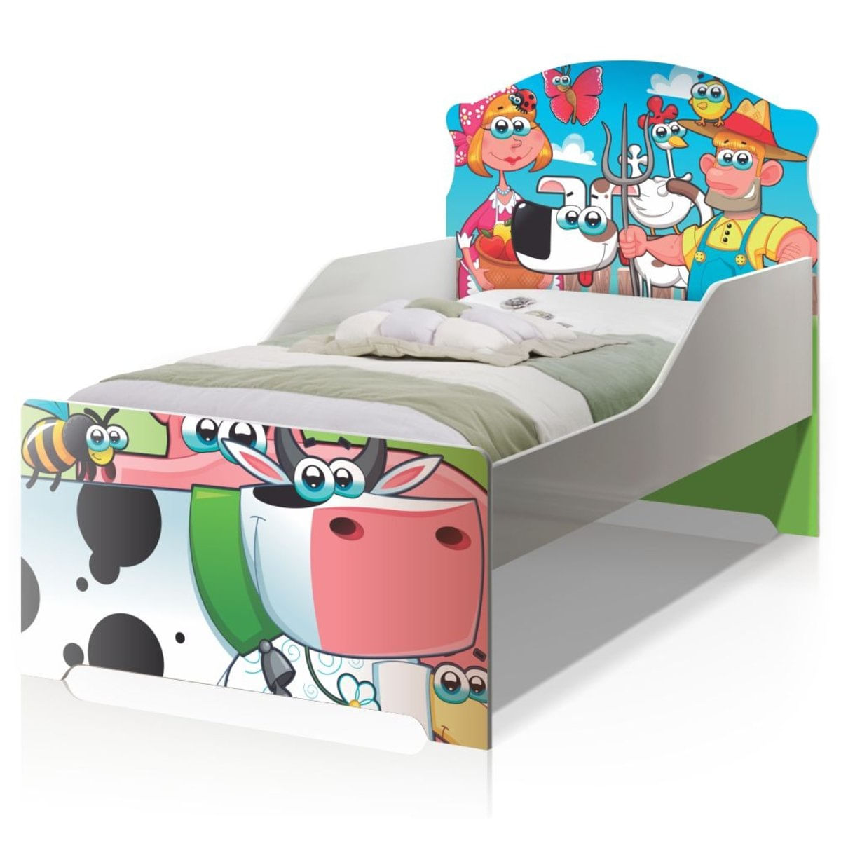 Mini Cama Infantil Pop Bichinhos na Fazenda com Colchão Menor preço em Mini Cama Infantil Pop Bichinhos na Fazenda com Colchão