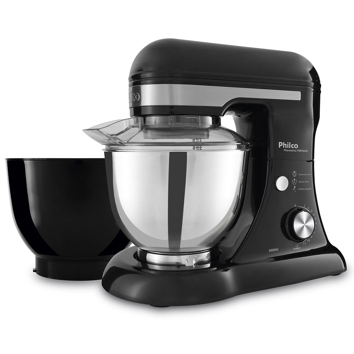 Batedeira Planetária Philco PBP600P Turbo Inox Double Bowl 600W 127V