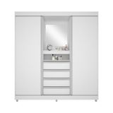 Guarda Roupa Fortaleza Ii Com 2 Portas De Correr E 4 Gavetas Bartira