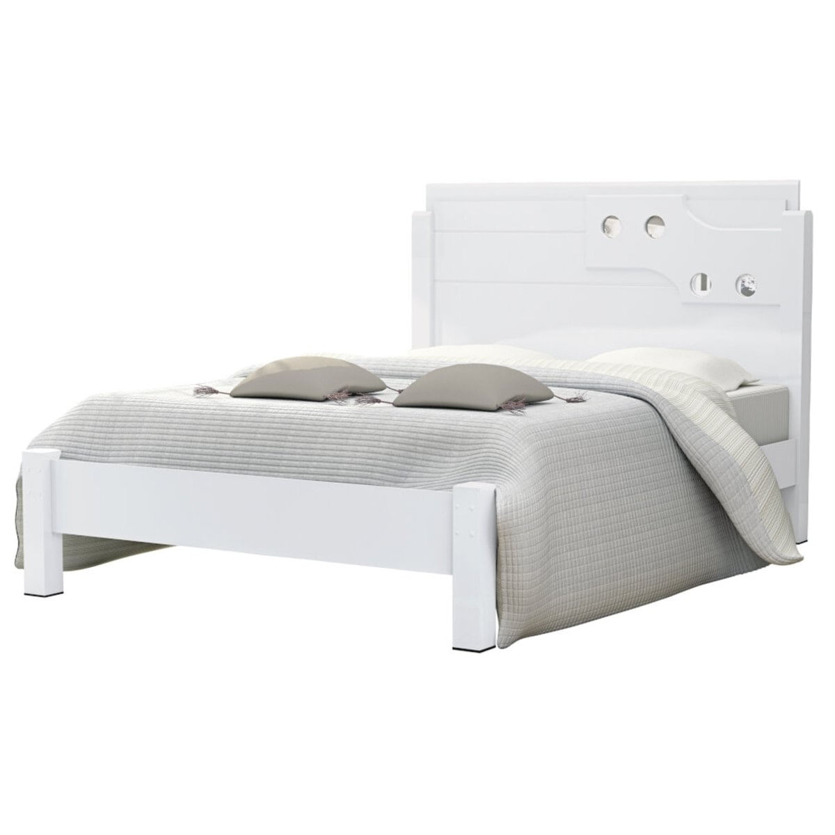 Cama Maysa Casal Branco