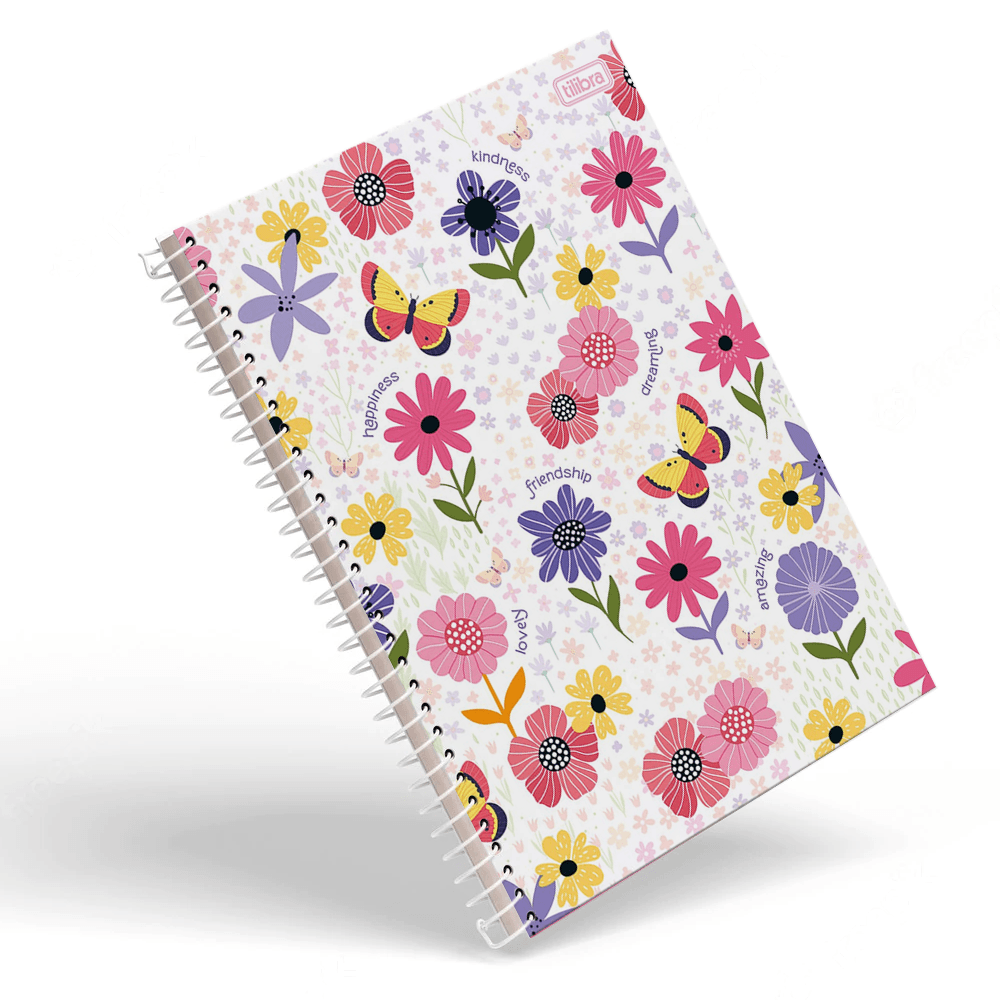 Caderno Espiral Capa Dura Univer 1 Matéria Charme 80 Fls Tilibra