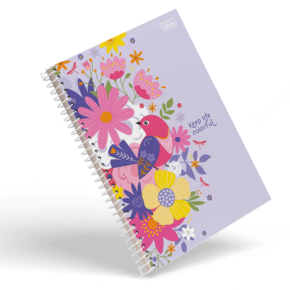 Caderno Espiral Capa Dura Univer 1 Matéria Charme 80 Fls Tilibra