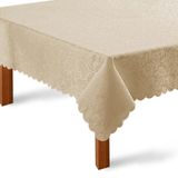 Toalha De Mesa Quadrada 220x220cm Outono - Rafimex Bege