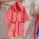 Roupão Infantil Médio Com Capuz Velour Ju 09 - Dohler Rosa/9974