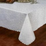 Toalha De Mesa Redonda 180cm Outono - Rafimex Branco