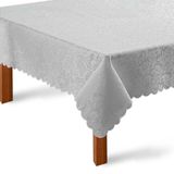 Toalha De Mesa Quadrada 220x220cm Outono - Rafimex Branco