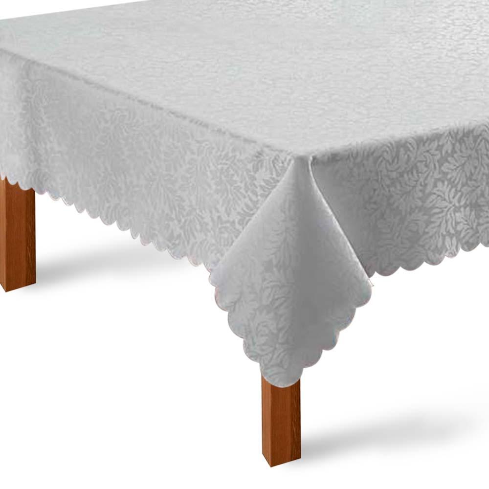 Toalha De Mesa Quadrada 220x220cm Outono - Rafimex Branco