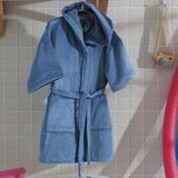 Roupão Infantil Grande Com Capuz Velour Ju 09 - Dohler Azul/5457