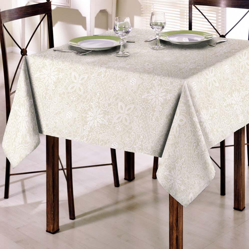 Toalha De Mesa Quadrada 140x140cm Clean Athenas Eliete - Dohler Estampada Clara