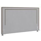 Cabeceira Cama Box Casal 140cm Mali P02 Veludo Cinza - Mpozenato