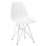 Cadeira Eames DKR - Branco - Base cromada