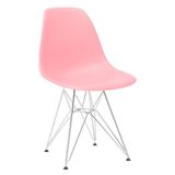Cadeira Eames DKR - Rosa - Base cromada