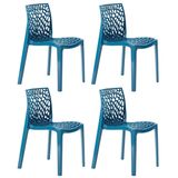 KIT - 4 x cadeiras Gruvyer - Turquesa