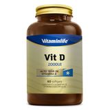 Vitamina D (2000ui) corante natural cúrcuma 60 Cápsulas - Vitaminlife Vitaminlife