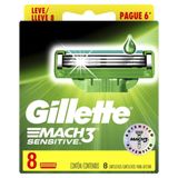 Carga Gillette Mach3 Sensitive Leve 8 Pague 6