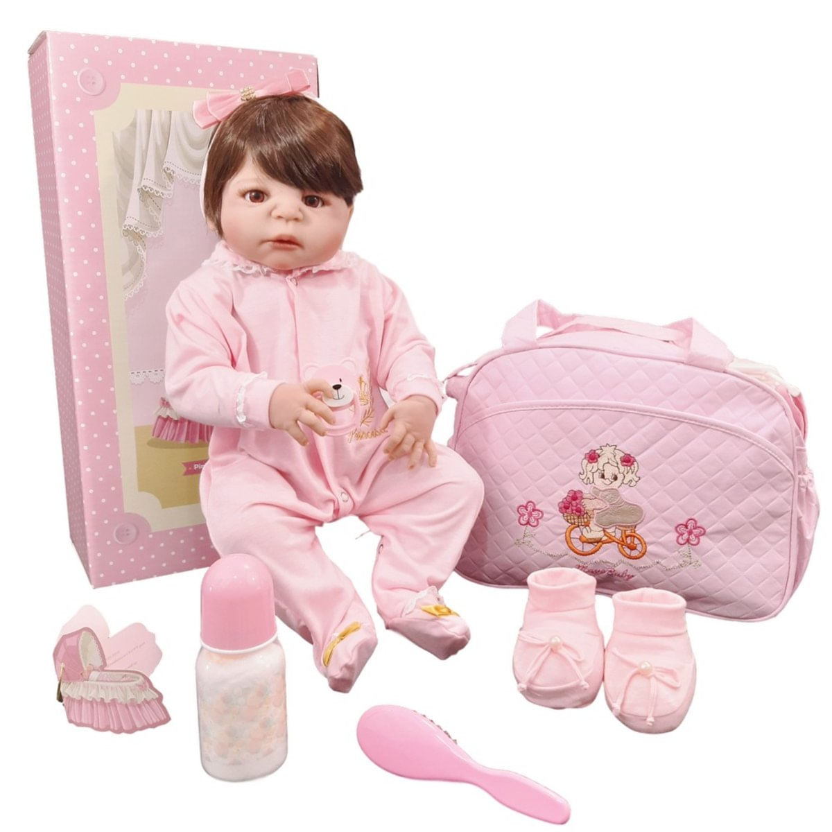 Bebe Reborn De Silicone Com Enxoval Completo Original Npk Exclusividade Carrefour