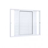 Janela Veneziana Alumínio Lateral 3 Folhas Móveis Lucasa Eccellente  120cmx150cm Branco