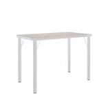 Mesa de Jantar Tubular Retangular 900 Roma Bona Vita Móveis Narita/Branco