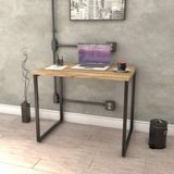 Mesa para Escritório Office Estilo Industrial 90cm Kuadra Compace Carvalho