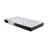 Colchão Solteiro Espuma D33 Bordado Prime Plus 78cmx188cmx17cm Quality-Flex Cinza/Preto