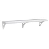 Prateleira em Plástico com Suporte 60cmx20cm Astra Branco