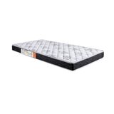 Colchão Solteiro Espuma D33 Bordado Prime Plus 88cmx188cmx14cm Quality-Flex Cinza/Preto