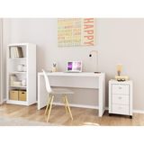 Conjunto Home Office com Mesa de Escritório, Estante e Gaveteiro 3 Gavetas Espresso Móveis