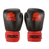 Luva De Boxe Muay Thai New Prospect Black &amp; Red 10 Oz