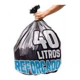 Saco De Lixo 40 Litros 100 Un Preto Reforçado Mega Promoção