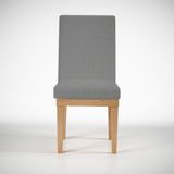 Cadeira Reforçada Mesa De Jantar Luxo Linho ? Linho Grafite