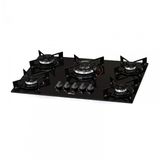 Fogão Cooktop Fischer 5Q FIT LINE Gás TC Mesa Vidro Preto