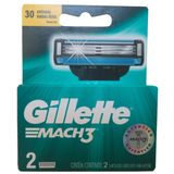 Carga Gillette Mach 3 c/ 2 Unidades