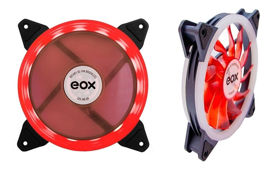 Cooler Fan Led 120mm Eox Dual Led Gabinete Pc Gamer