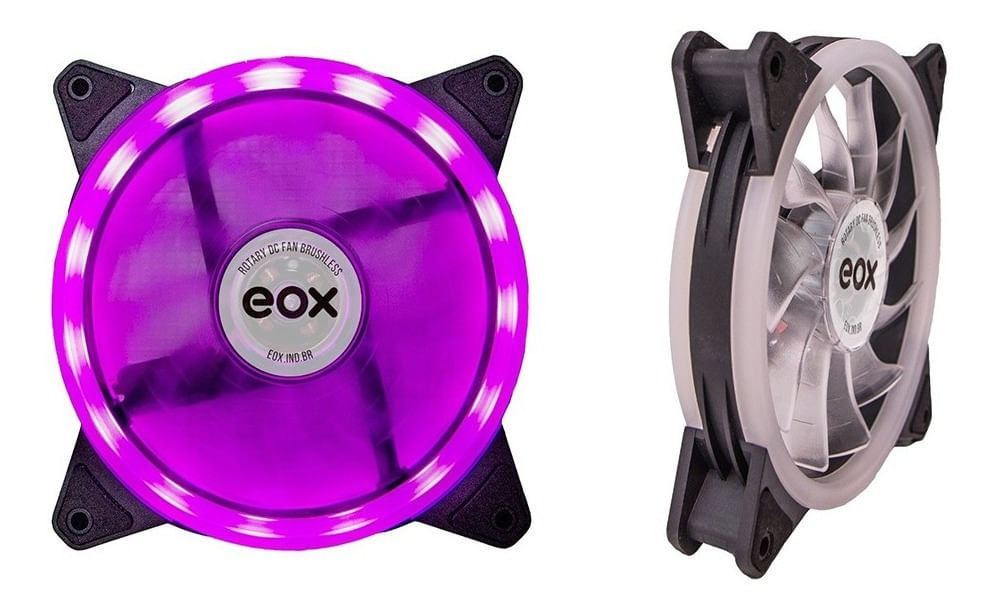 Cooler Fan Led 120mm Eox Dual Led Gabinete Pc Gamer