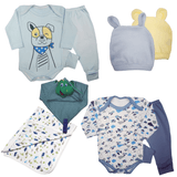 Roupa de Bebê Kit Lindo para Presente: Mijão, Calça, Touca, Body