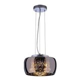 Lustre Pendente Sala Cristal K9 Attractive 28 Cm Cromado