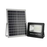 Kit Com 4 Refletor Solar Led Holofote 6000k + 4 Placa Solar