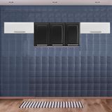 Kit Armário Aéreo 3 Portas Preto IP3-105 com 2 Armários Aéreos 1 Porta Horizontal Branco IPH-70