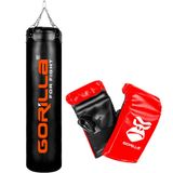 Kit Saco De Pancada Box Boxe 160 Cm + Luva Bate-saco Gorilla