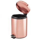 Lixeira Inox Pedal Rose Gold/dourado 5 Litros Banheiro