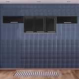 Kit Armário Aéreo 3 Portas Preto IP3-105 com 2 Armários Aéreos 1 Porta Horizontal Preto IPH-70