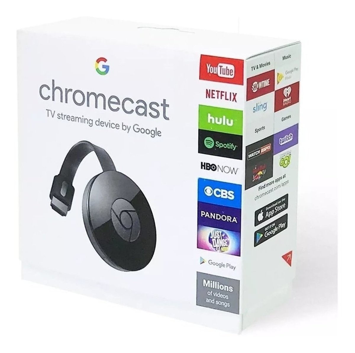 Google Chromecast 2 Full Hd 1080p Wi Fi Hdmi Netflix Novo Nf Carrefour