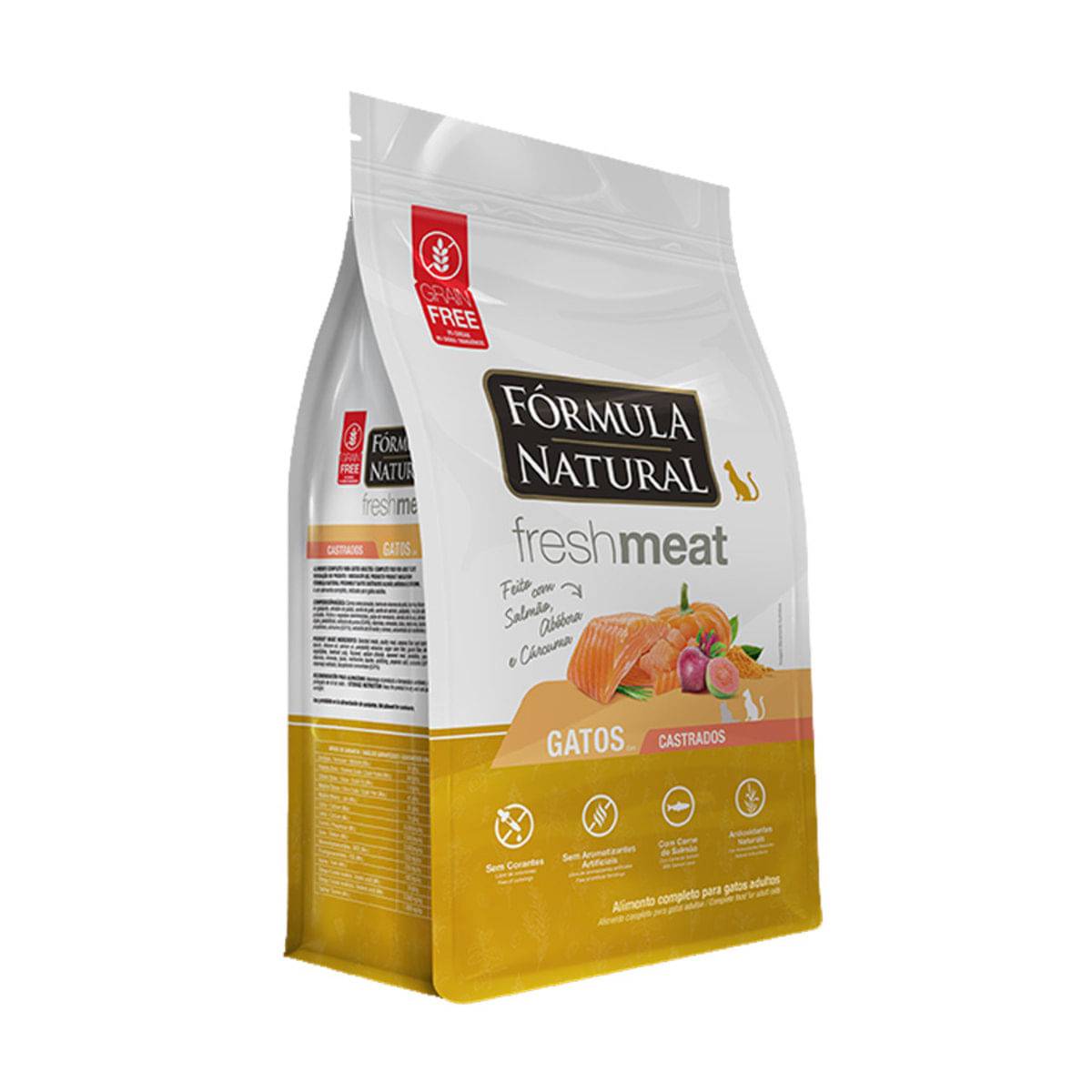 Ração Fórmula Natural FreshMeat para Gatos Adultos Castrados Sabor Salmão  - 7kg