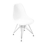 Cadeira Eames Colmeia com Base Cromada- Branco