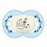 Chupeta - Original Night - Bico de Silicone SkinSoft - +6 Meses - Lua - Azul - MAM