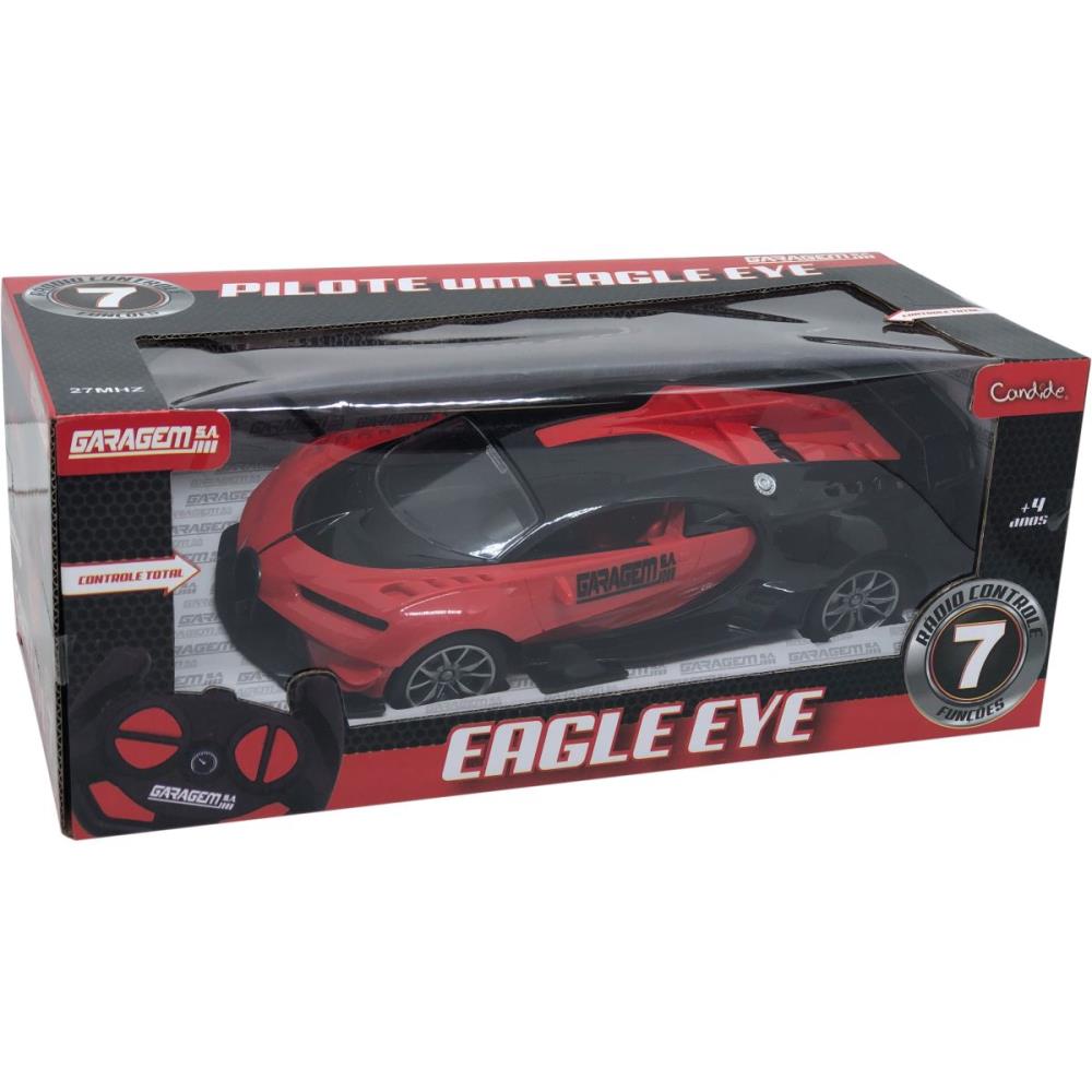 Carrinho De Controle Remoto Eagle Eye 7 Funcoes Vermelho Candide